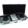 FLIGHTCASE CONSOLLE OMNITRONIC 10" TYPE 2 IN ALLUMINIO PER TRASPORTARE 2 CD PLAYER TIPO PIONEER CDJ800/1000, DENON DNS3000/5000, TECHNICS SLDZ1200, NUMARK CDX, STANTON C303/304/313/314 ED 1 MIXER CON LARGHEZZA FINO A 239 MM 